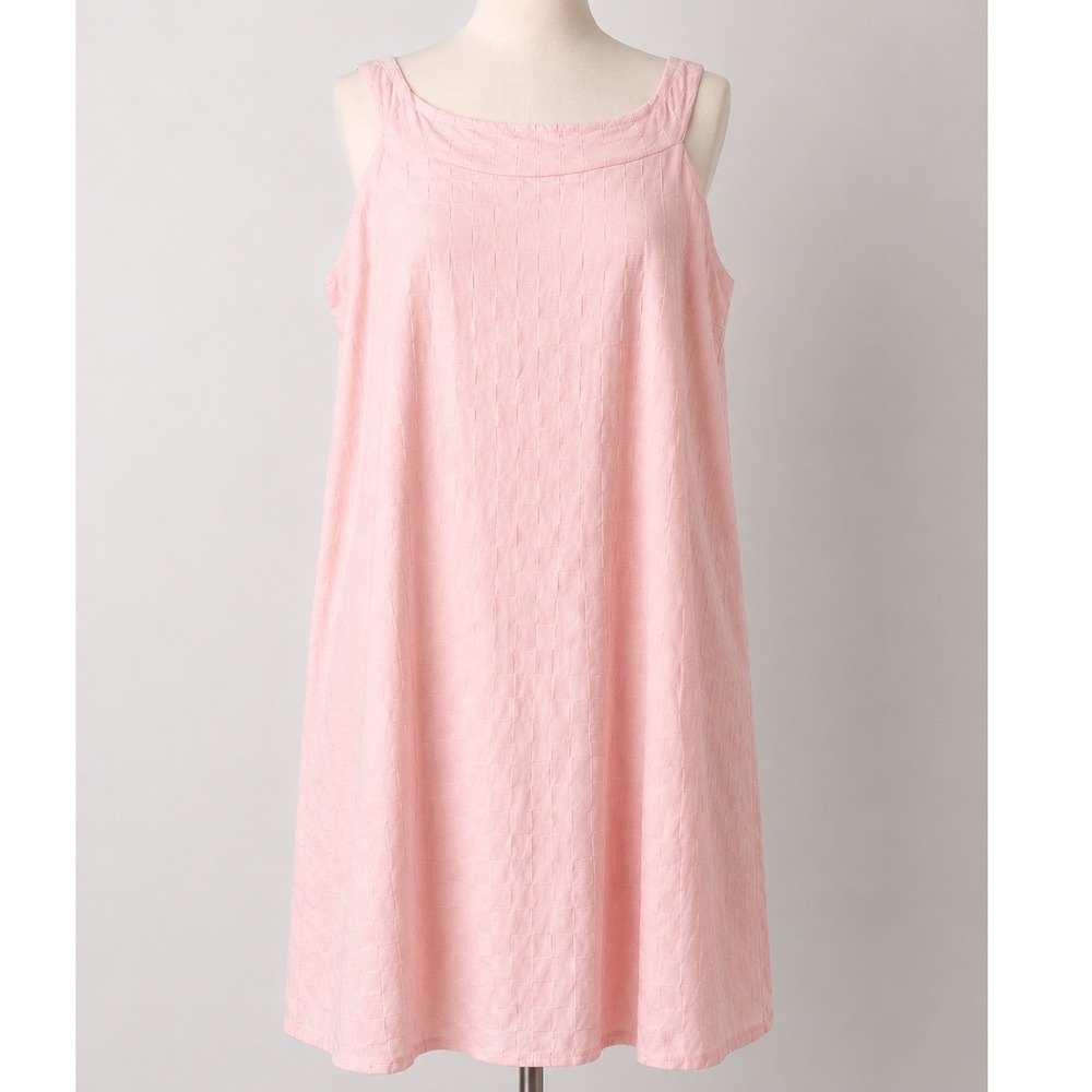 Urban Outfitters Pink Textured Grid Knit Midi Dress Square Neck Side Slit Large